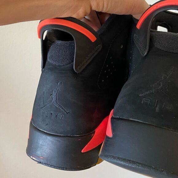Air Jordan 6 Infer Red Black Sneakers 2000 OG Retro Size 10.5 - Picture 13 of 16